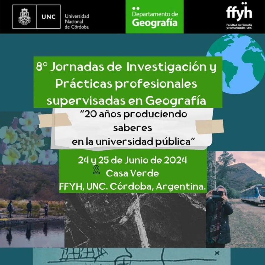 Banner de las Jornadas de prácticas en Geografía