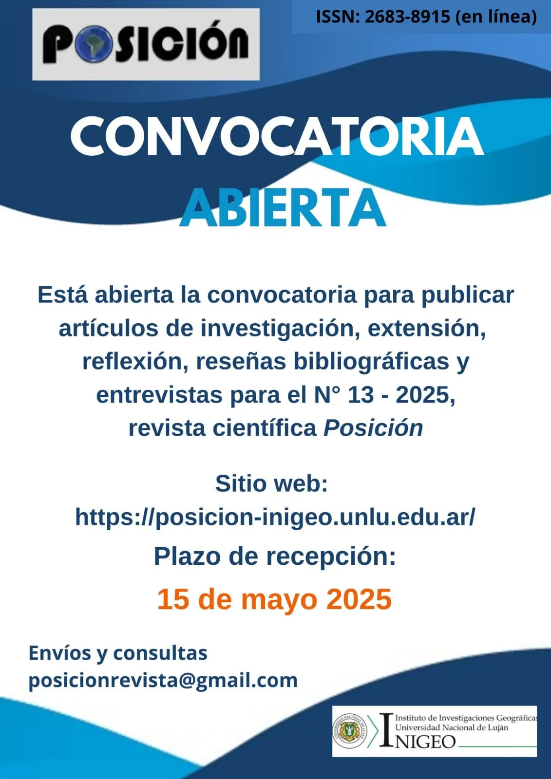 Convocatoria Revista Posición Nº 13